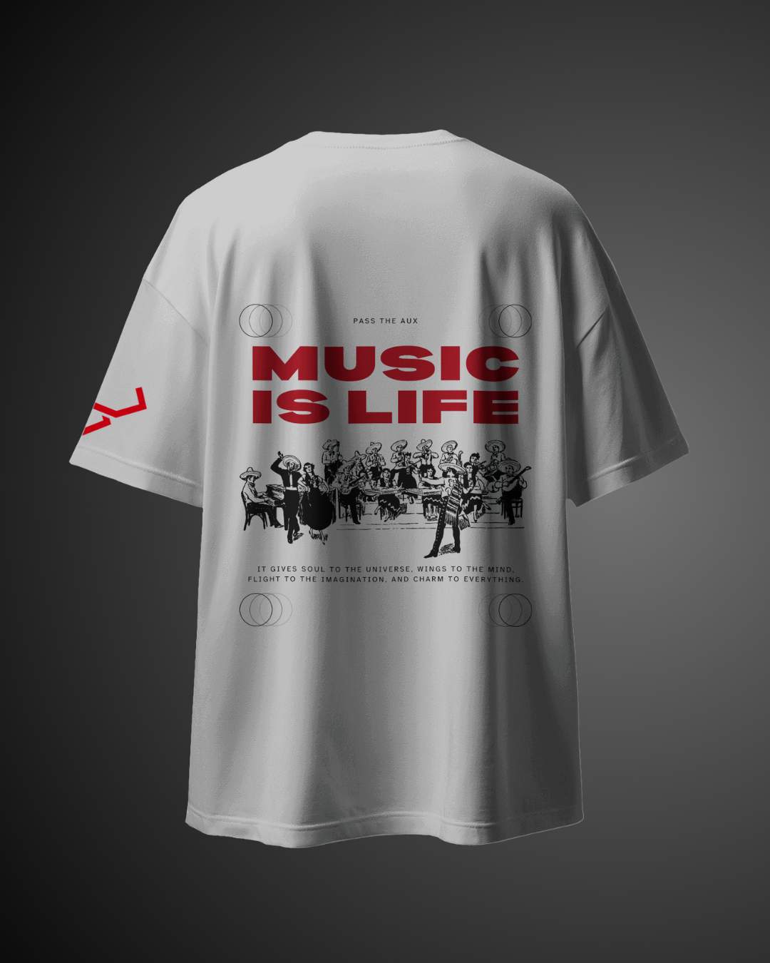 Music is Life - Oversized Tee