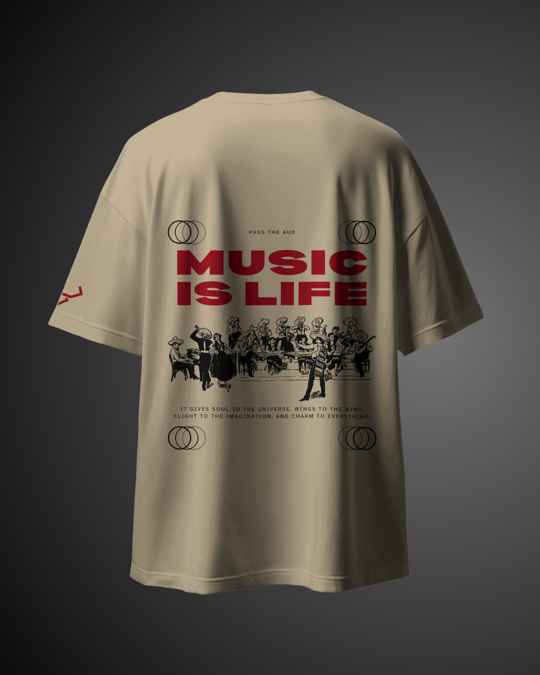 Music is Life - Oversized Tee