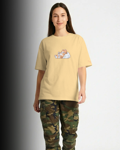 Sleepy Kitty - Oversized Tee
