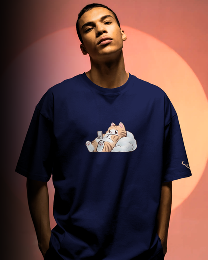 Sleepy Kitty - Oversized Tee