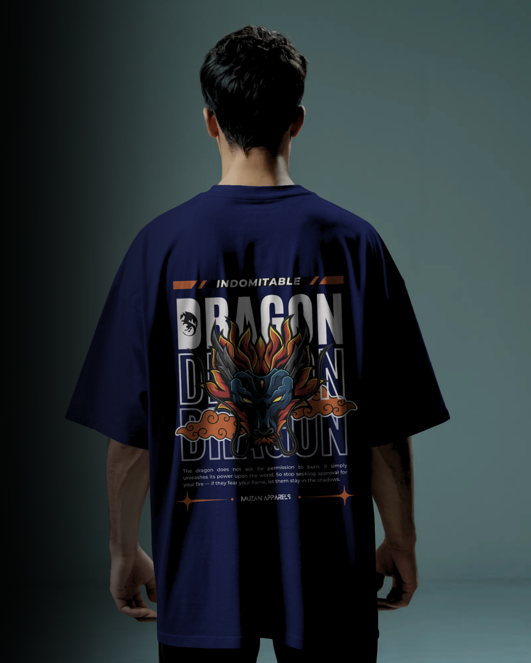 Indomitable Dragon - Oversized Tee