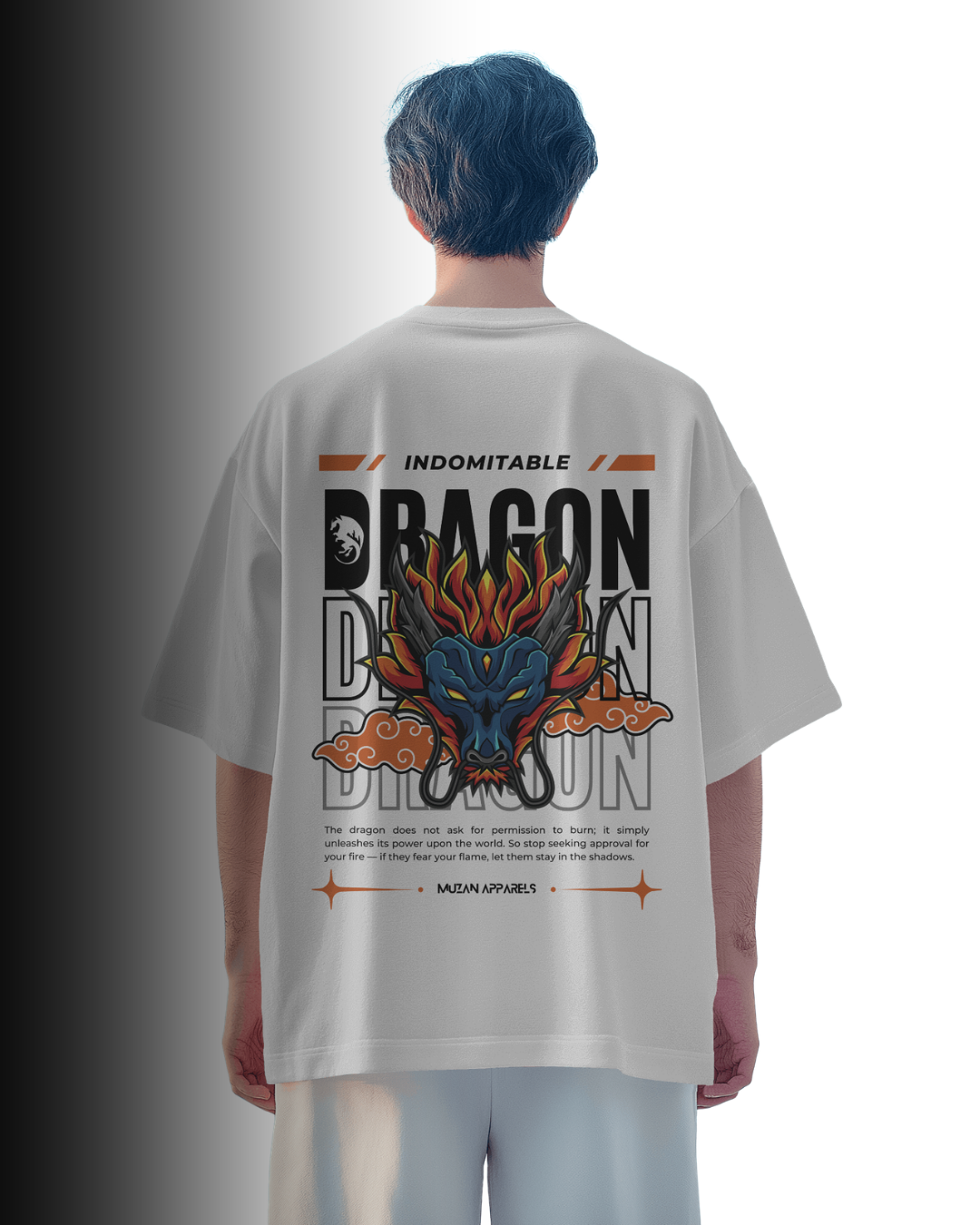 Indomitable Dragon - Oversized Tee