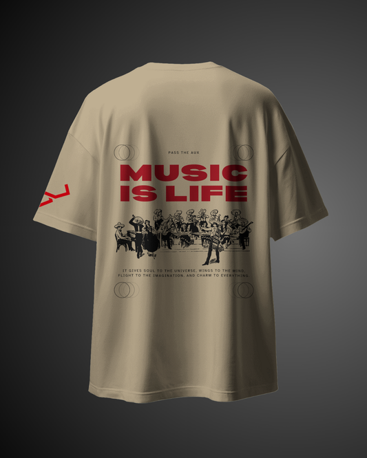 Music is Life - Oversized Tee