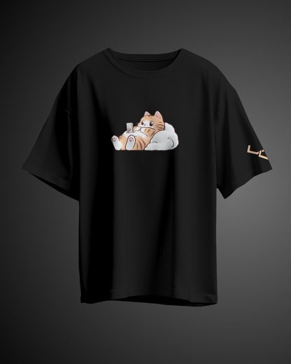 Sleepy Kitty - Oversized Tee