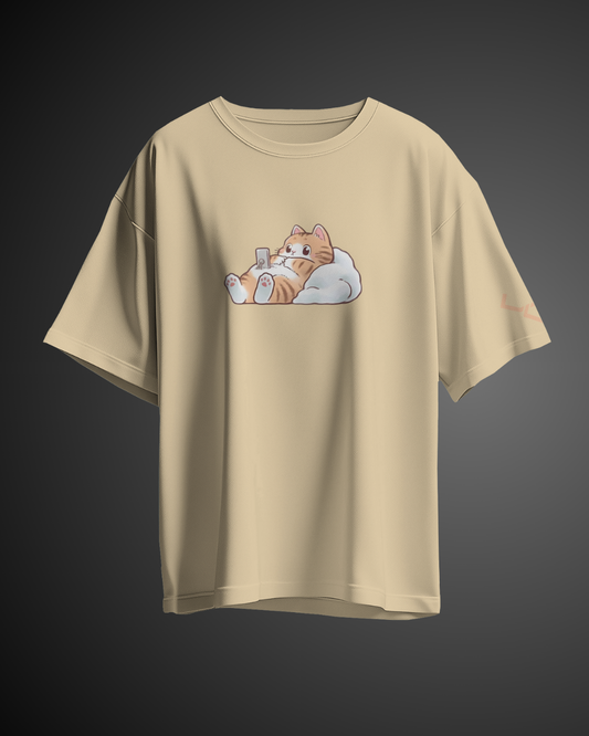 Sleepy Kitty - Oversized Tee