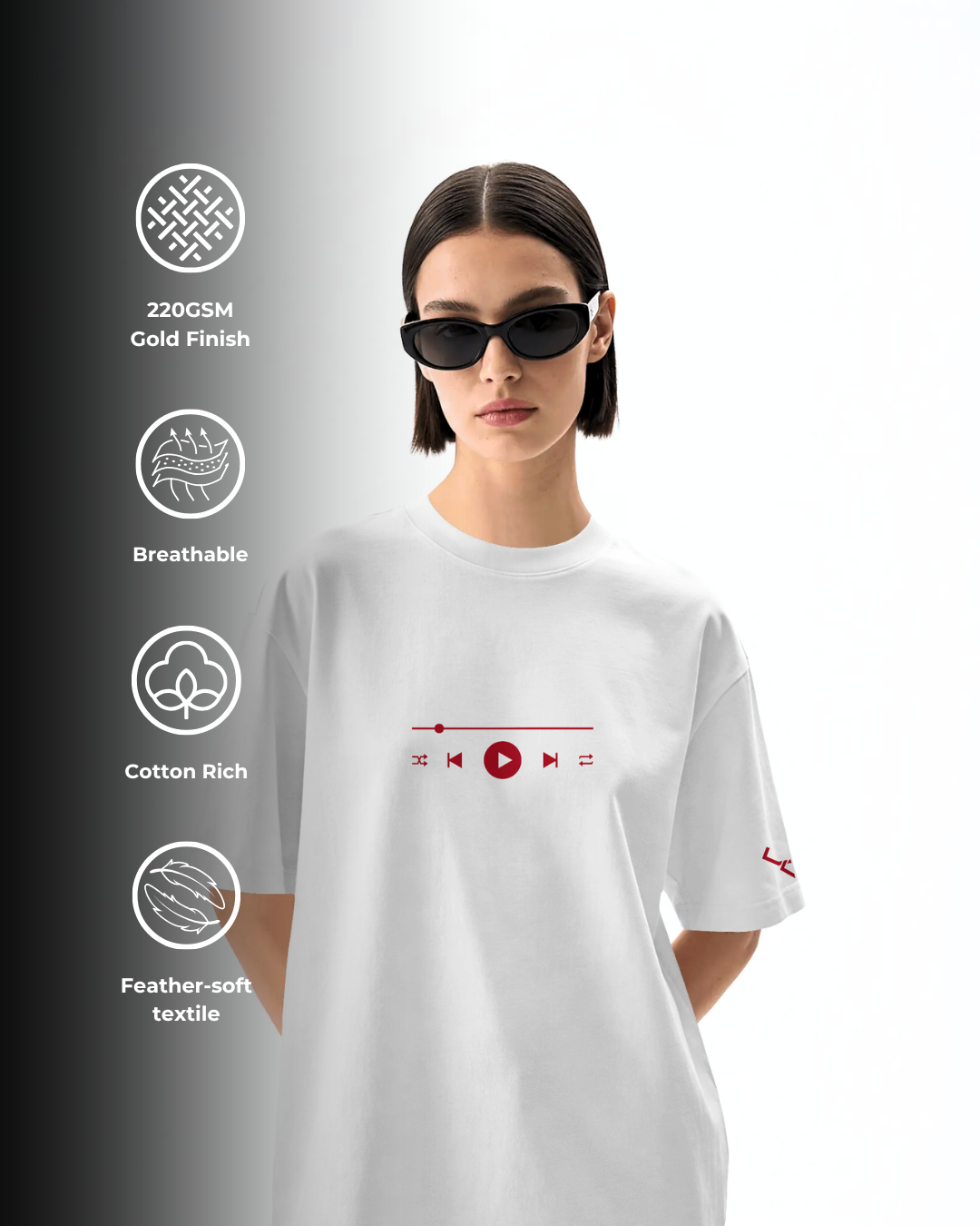 Music is Life - Oversized Tee