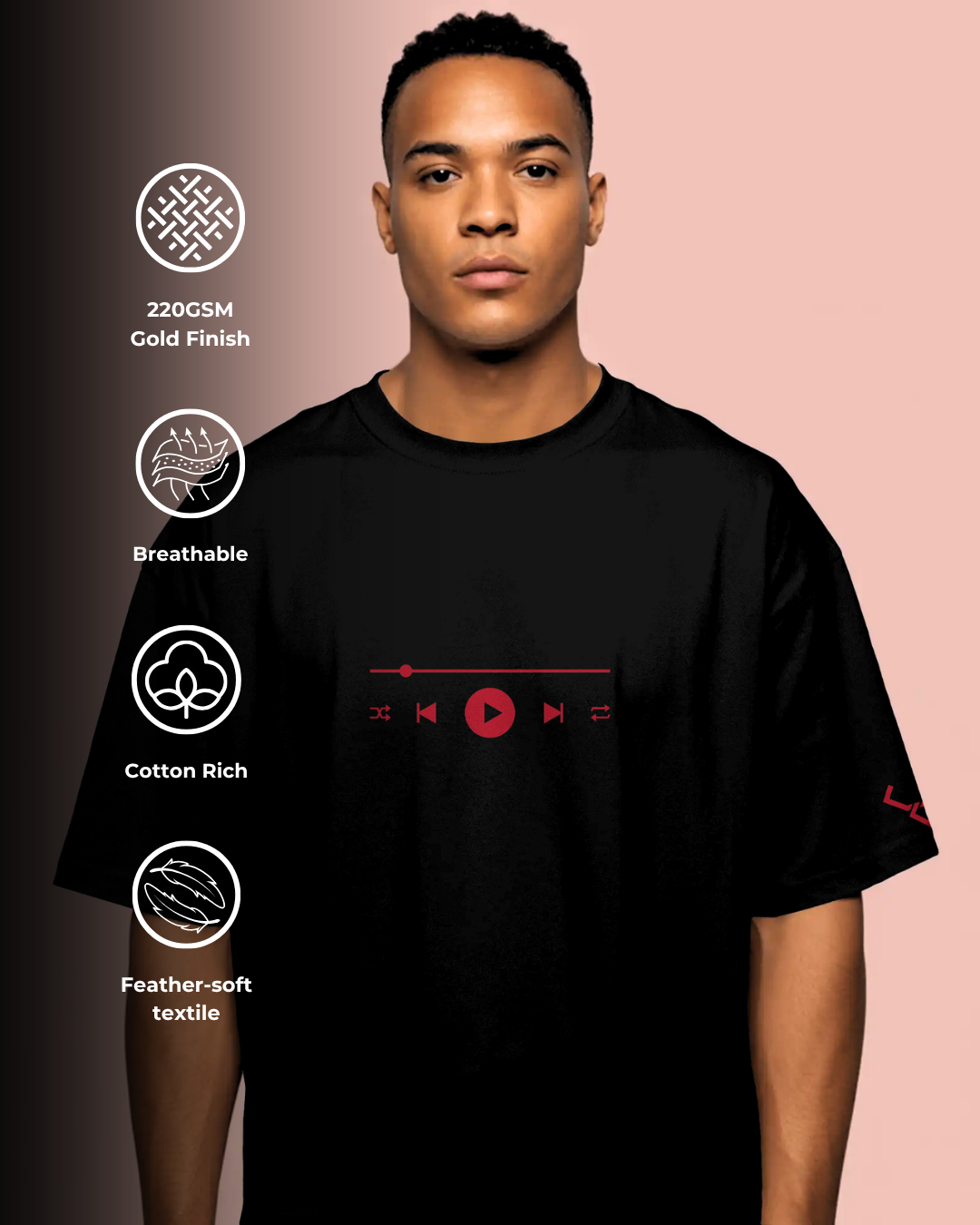Music is Life - Oversized Tee