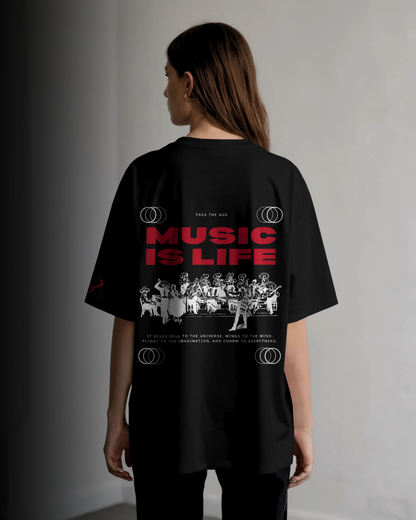 Music is Life - Oversized Tee