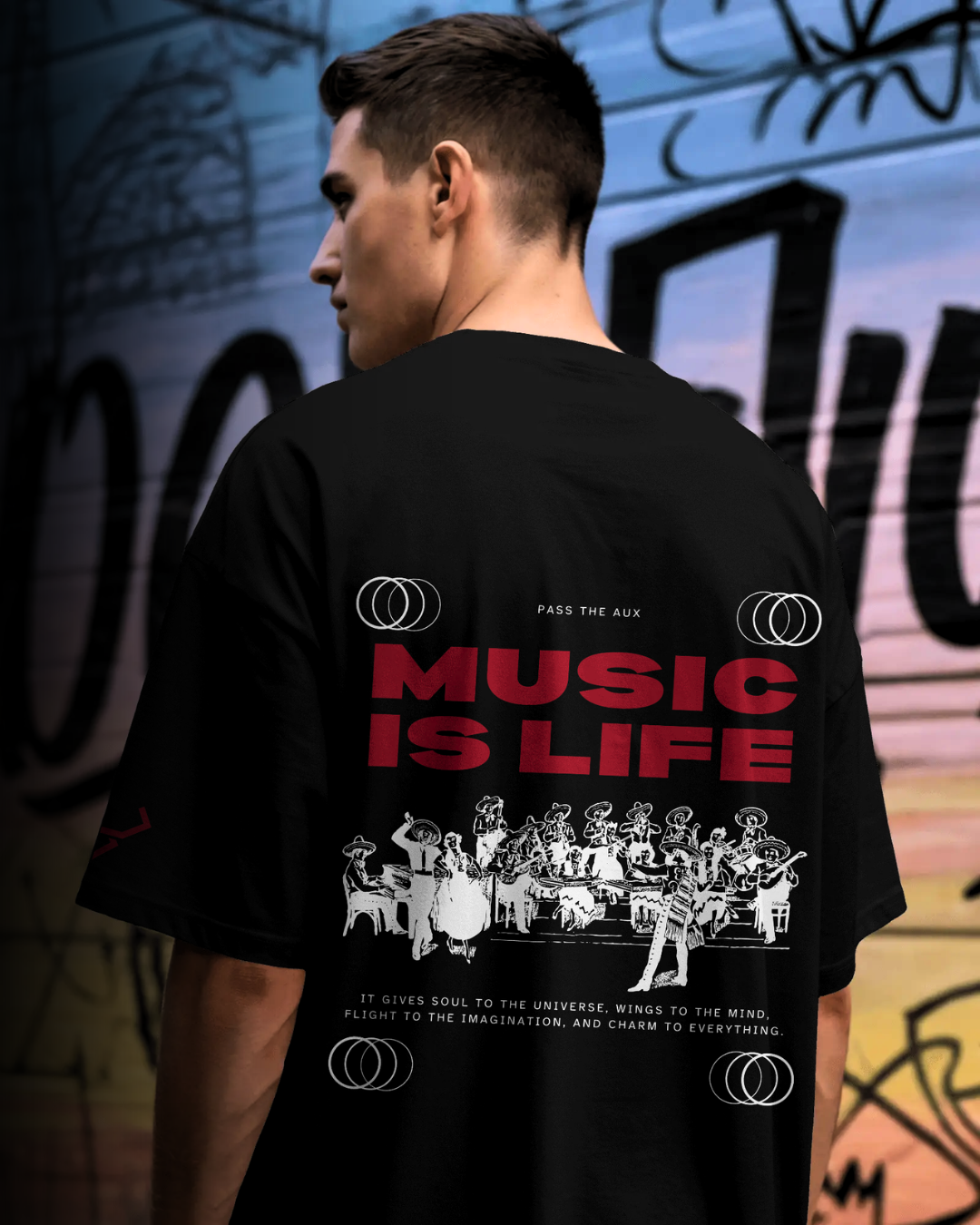 Music is Life - Oversized Tee