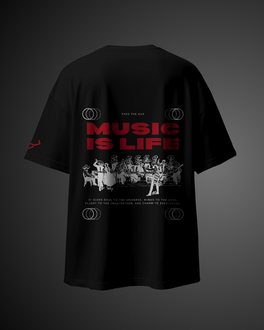 Music is Life - Oversized Tee